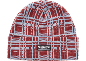 Bonnet à carreaux Supreme Bordeaux