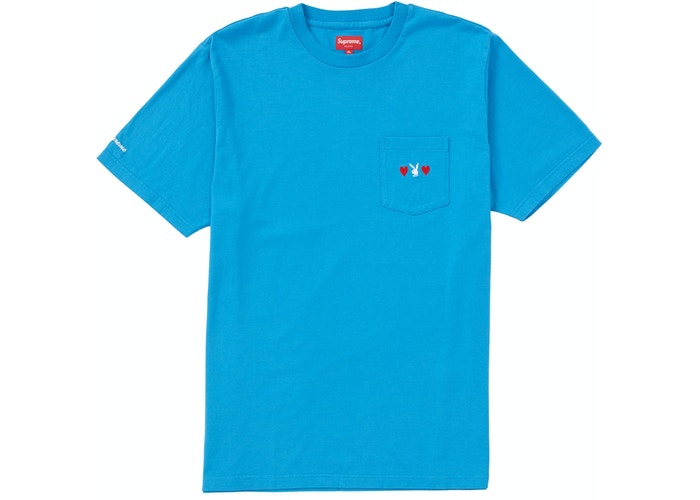 Supreme Playboy Pocket Tee Bright Royal Size L