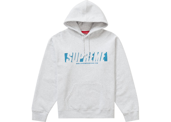 Supreme Reflective Cutout Hooded Sweatshirt White Size L