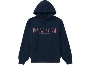 Supreme Reflective Cutout Hooded Sweatshirt Navy  Size L