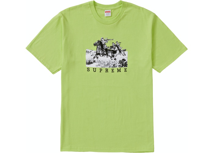 T-shirt Supreme Riders Heather Neon Green