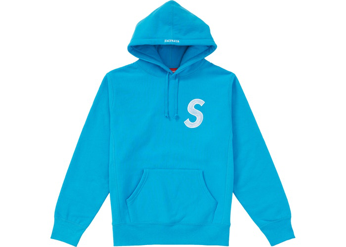 Sweat à capuche Supreme S Logo (FW18) Bright Royal Taille L