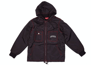 Veste zippée en nylon doublée Sherpa Supreme Noir Taille XL