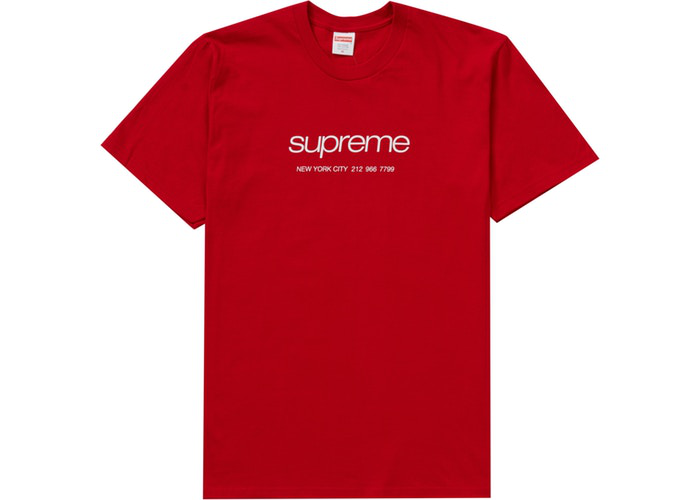 T-shirt Supreme Shop Rouge Taille S 