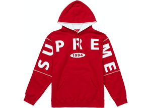 Supreme Spread Logo Hooded Sweatshirt Red Size M