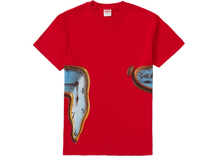 T-shirt Supreme The Persistence Of Memory Rouge Taille M