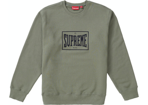 Sweat ras du cou Supreme Warm Up Light Olive Taille S 