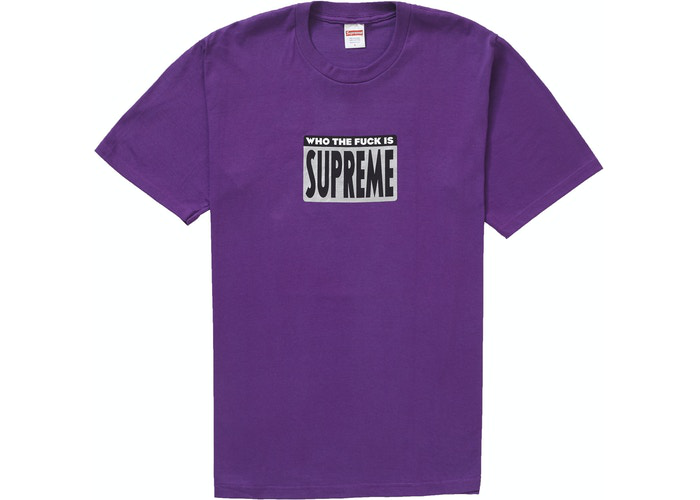 T-shirt Supreme Who The Fuck Violet Taille M 