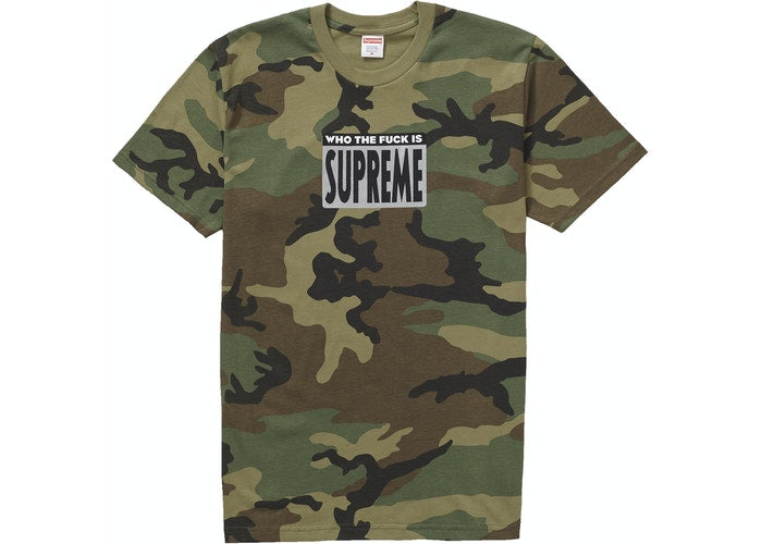 T-shirt Supreme Who The Fuck camouflage taille L 