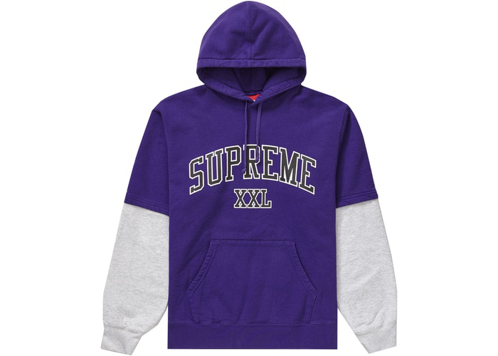 Sweat à capuche Supreme XXL Ash Purple Taille XL 