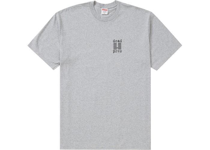 T-shirt Supreme Dead Prez gris chiné taille S