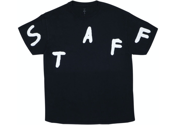 T-shirt en relief du personnel Travis Scott Astrofest 2019 Noir Taille S