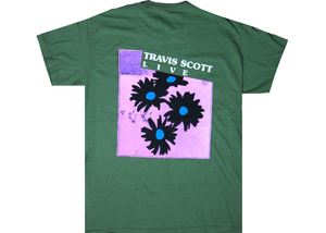 T-shirt Travis Scott Astroworld Festival Run Flower Olive Taille M