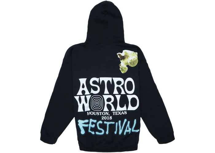 Sweat à capuche Travis Scott Festival Airbrush Noir Taille XXL