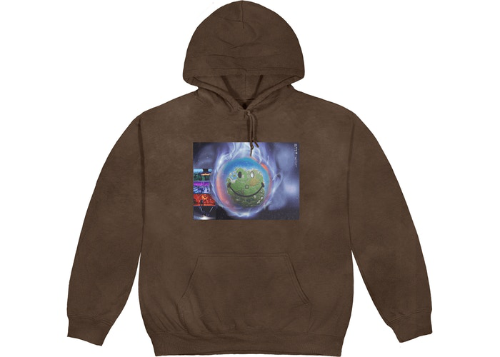 Sweat à capuche Travis Scott World Event noir blanchi taille S