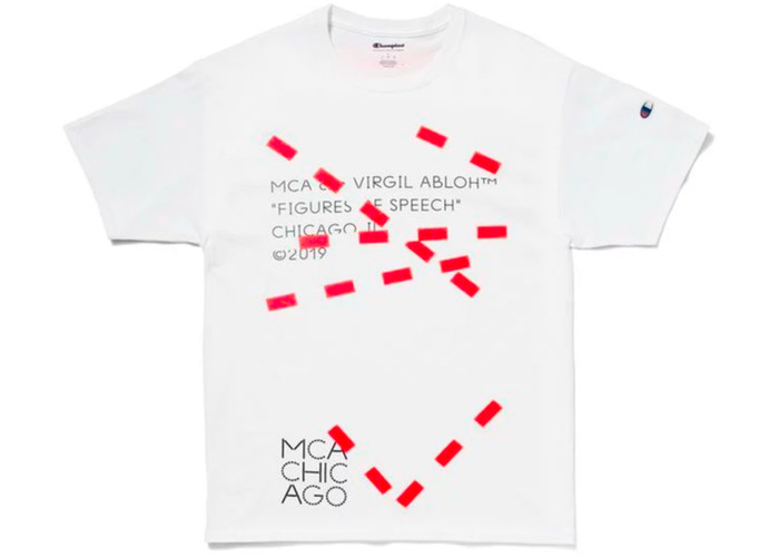 Virgil Abloh MCA Figures of Speech Lines Tee White Size XS