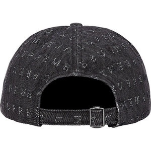 Casquette Supreme Jacquard Logo Denim à 6 panneaux Noir